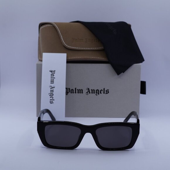 Palm Angels PERI002 PALM 1007 Rectangle Sunglasses - Black/Dark Grey - Picture 3 of 10